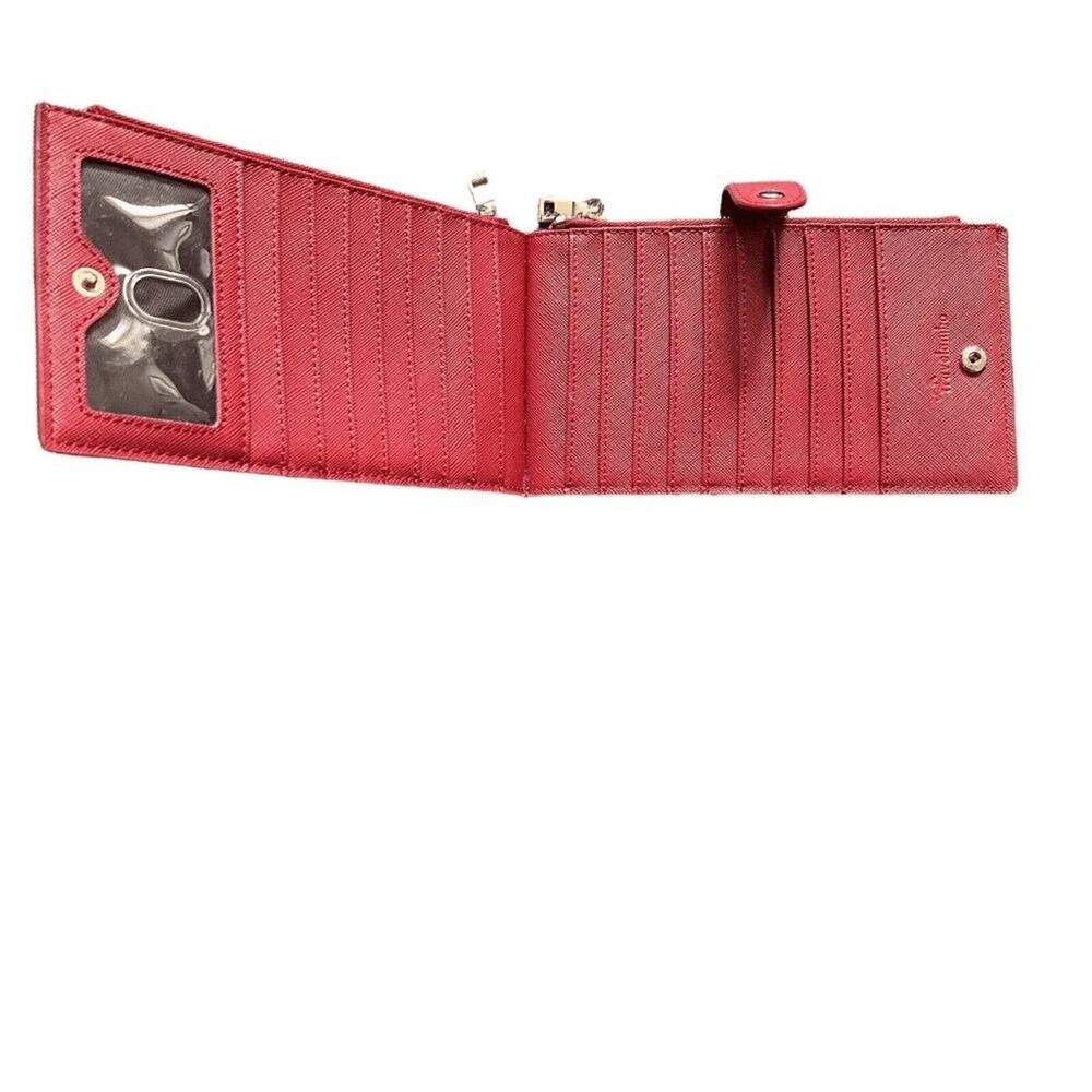 Travelambo Wristlet Wallet Womens Red Faux Leather Card Holder ID RFID - Picture 4 of 7